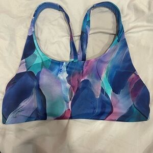 Athleta Multicolor Abstract Sports Bra
